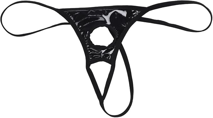 Metallic Black Patent Patent/Thong